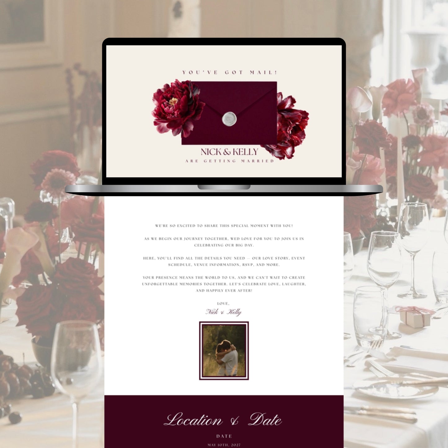 Old Money Canva Wedding Website Template | Digital Wedding Invitation