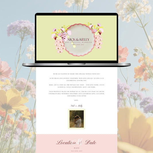 Colorful Canva Wedding Website Template | Digital Wedding Invitation