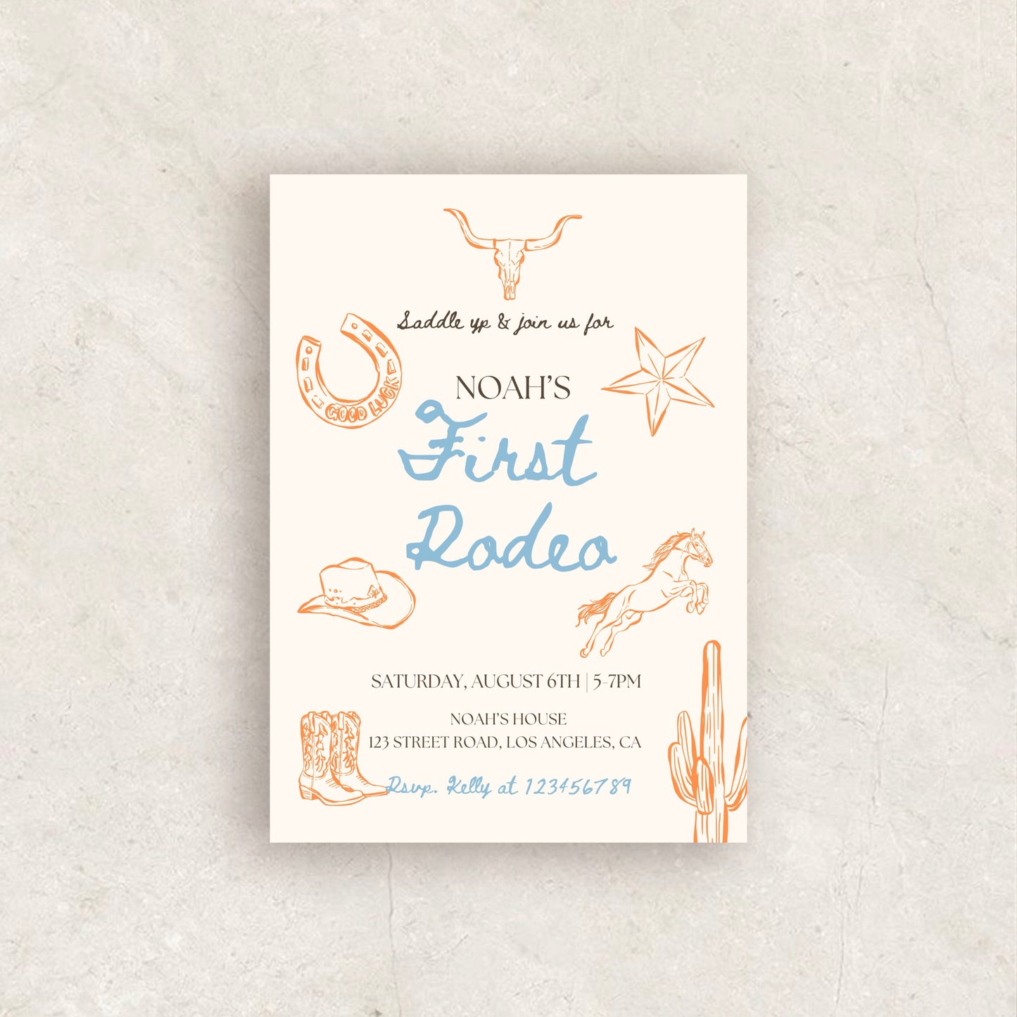 First Rodeo Birthday Party Invitation