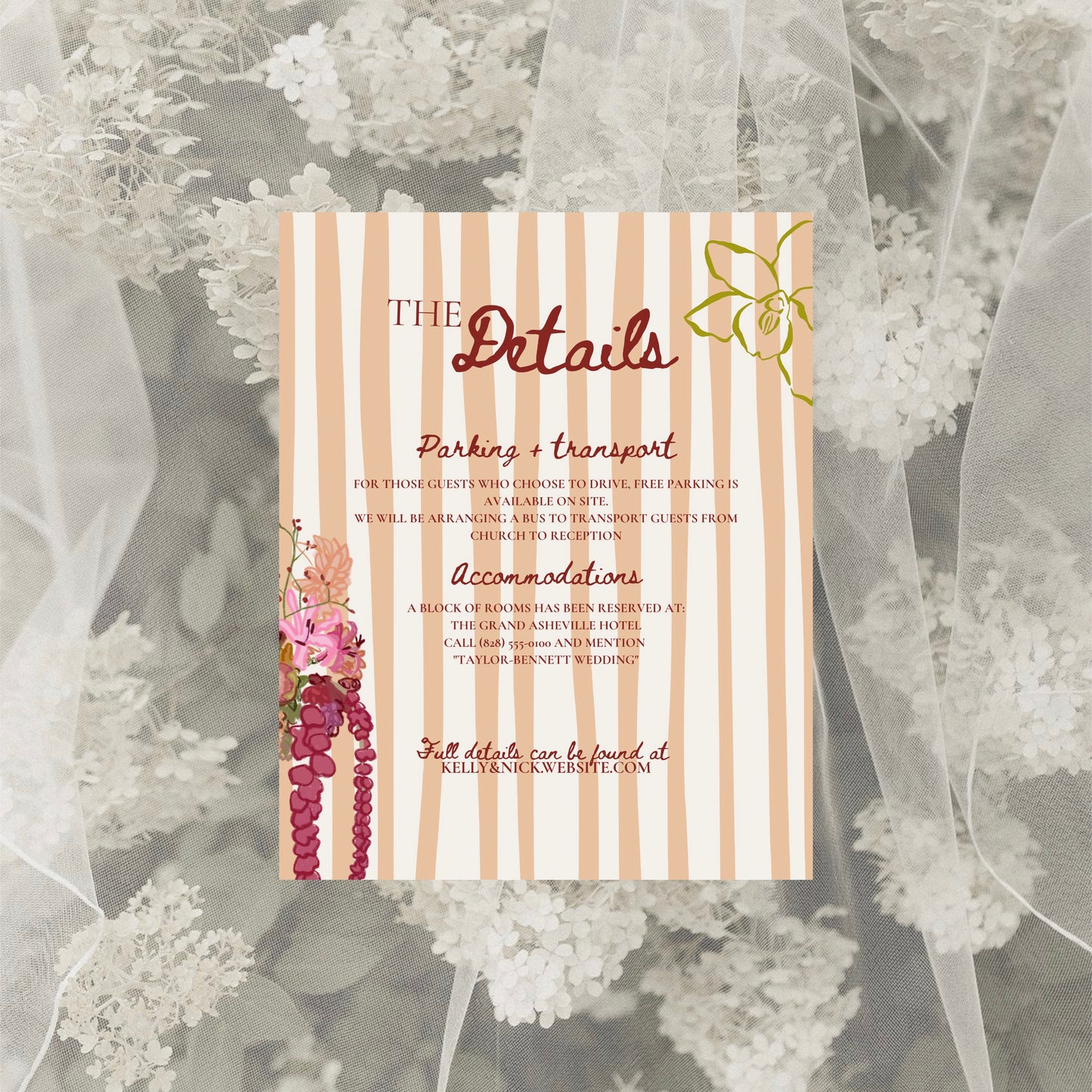 Floral Wedding Invitation Suite Canva Template