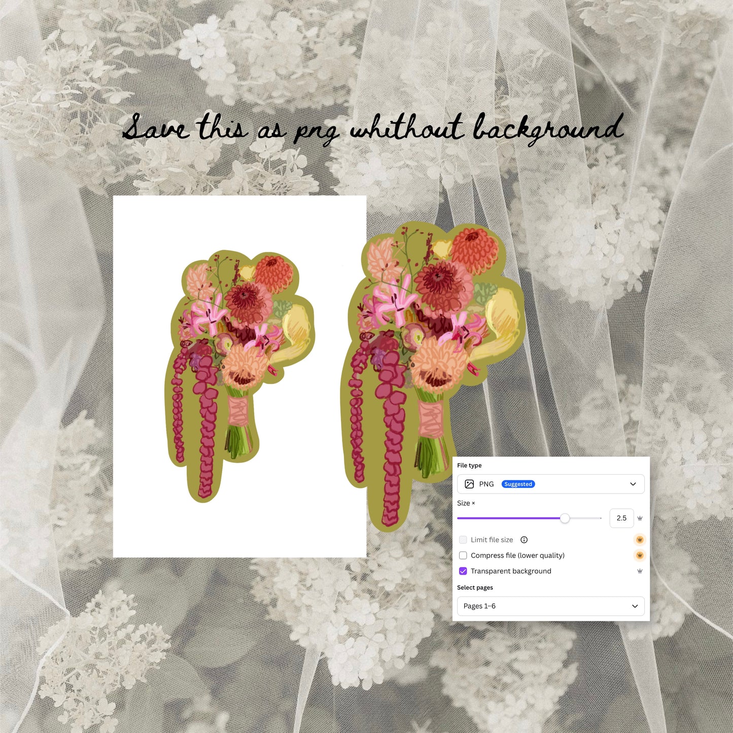 Floral Wedding Invitation Suite Canva Template
