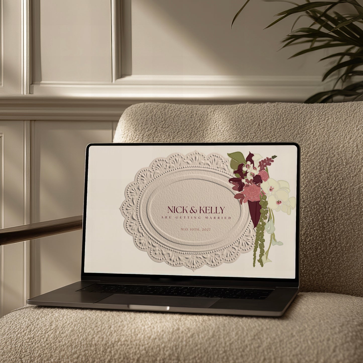 Beige Canva Wedding Website Template | Digital Wedding Invitation