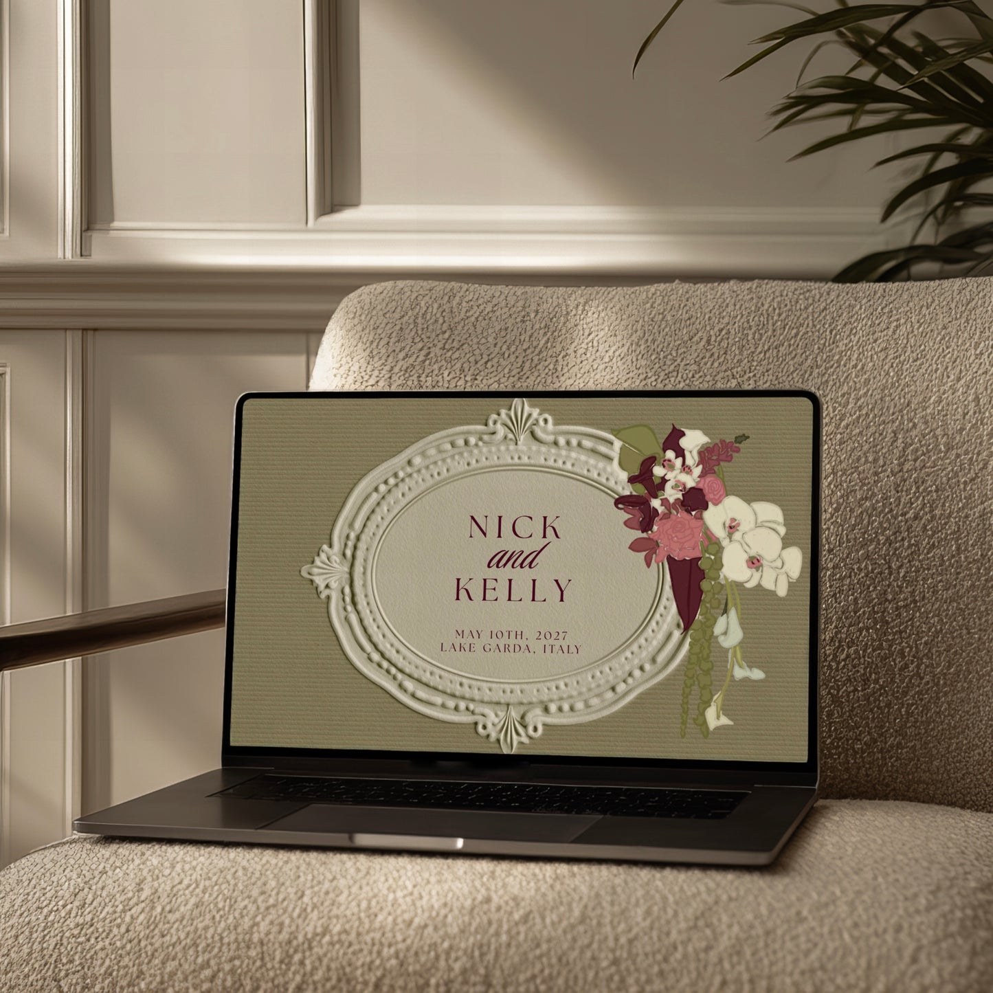 Green Canva Wedding Website Template | Digital Wedding Invitation