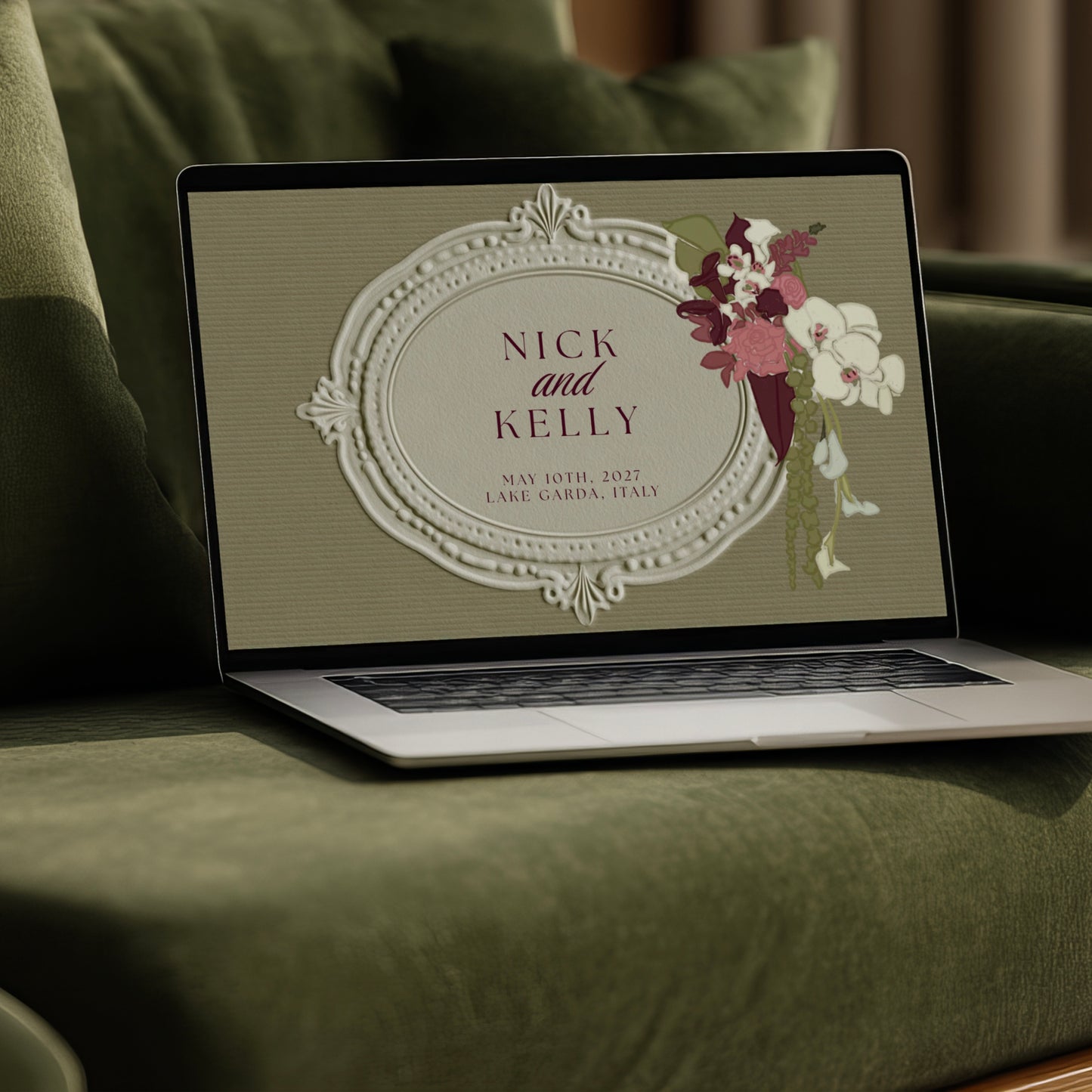Green Canva Wedding Website Template | Digital Wedding Invitation