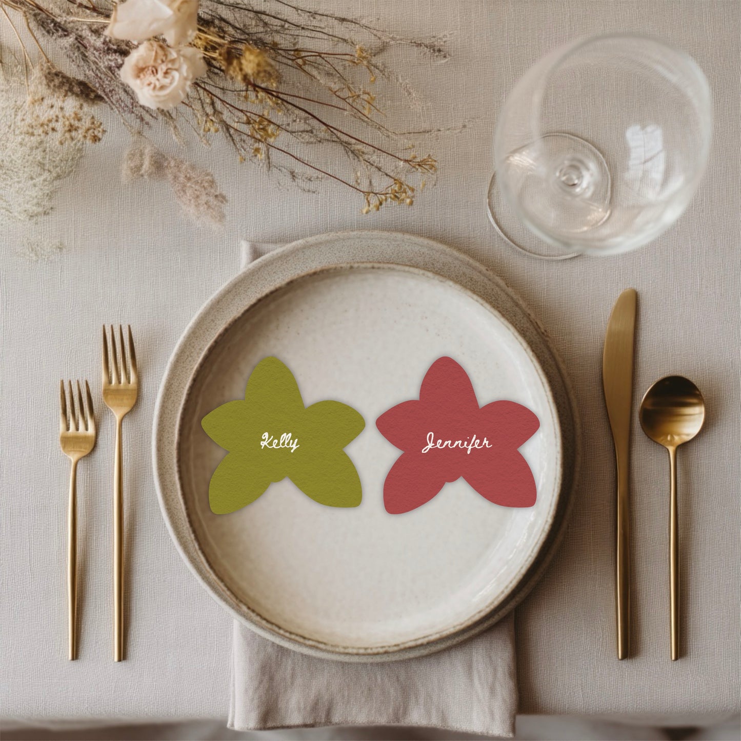 Wedding Flower Place Card | Canva Template