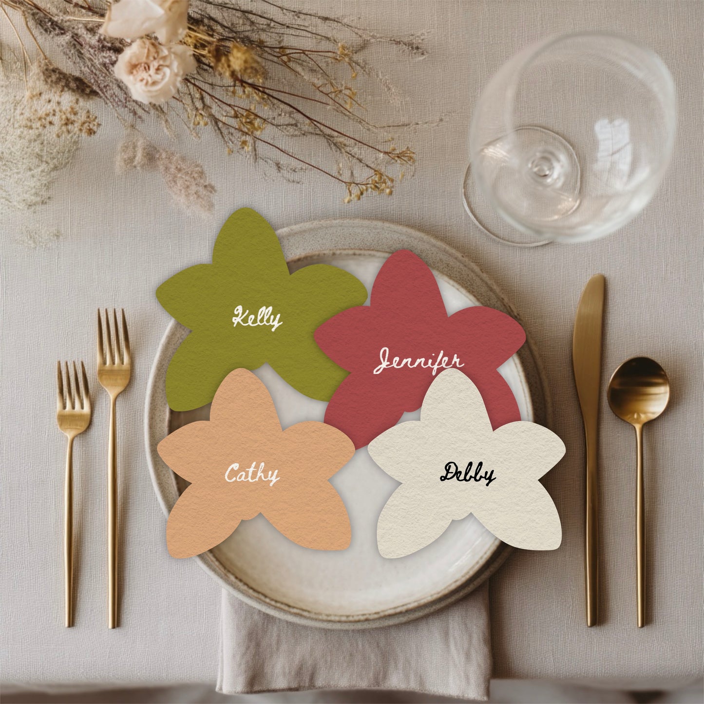 Wedding Flower Place Card | Canva Template