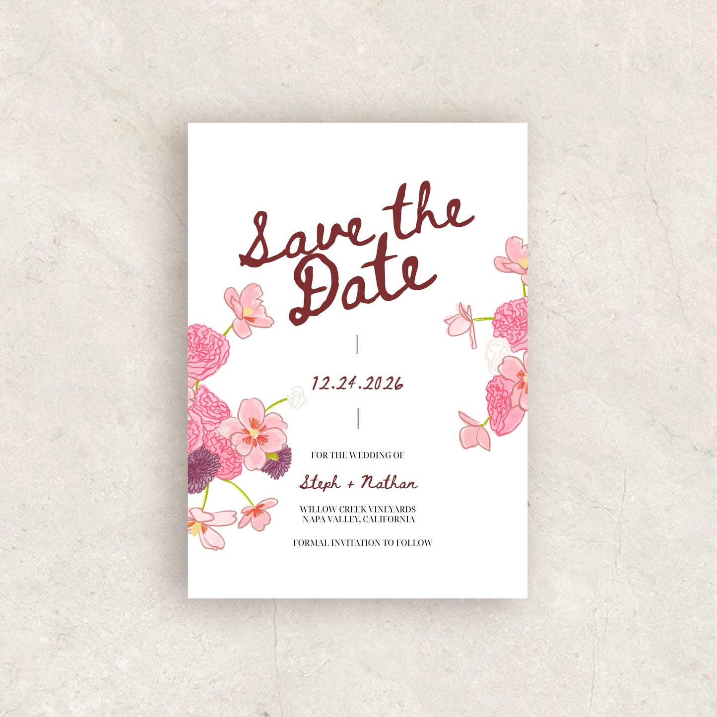 Lemon Save The Date Template