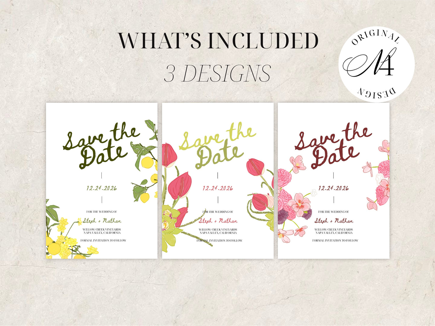 Lemon Save The Date Template