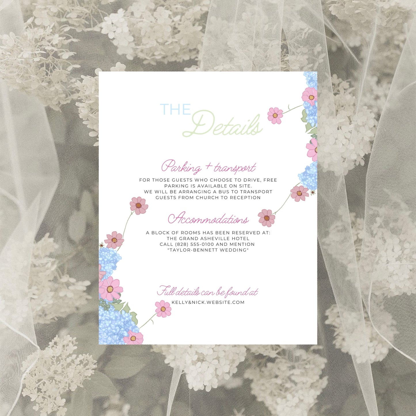 Soft Garden Wedding Invitation Suite Canva Template