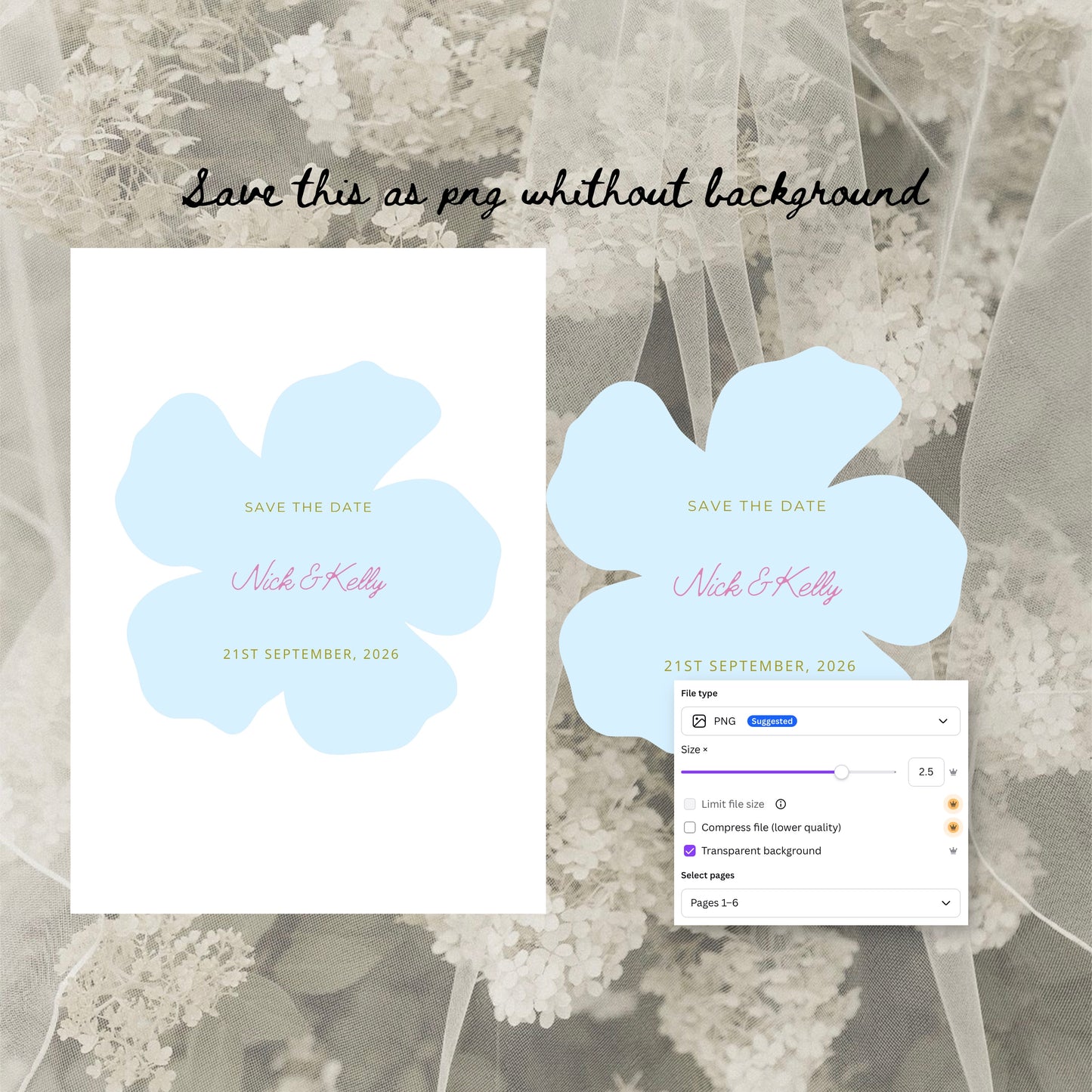 Soft Garden Wedding Invitation Suite Canva Template