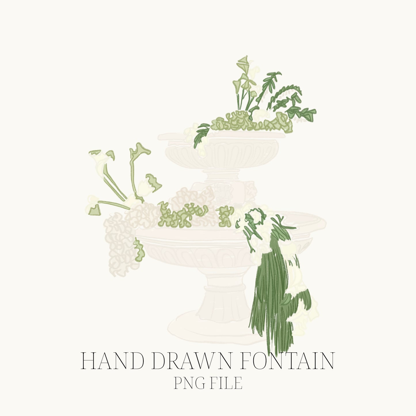 Hand Drawn Fountain PNG File