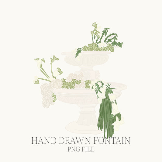 Hand Drawn Fountain PNG File