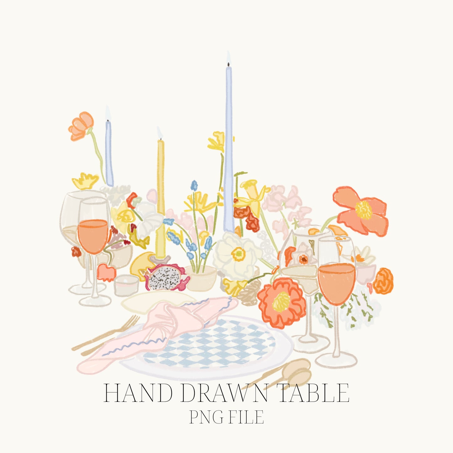 Hand Drawn Table PNG File