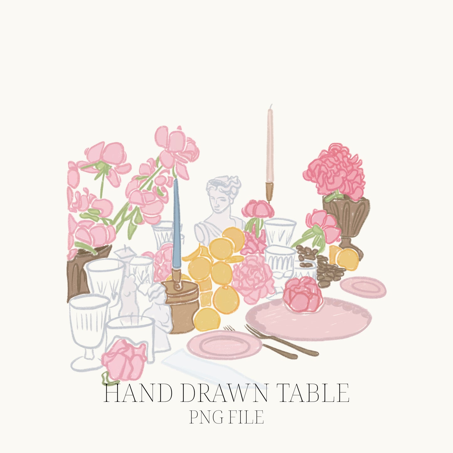 Hand Drawn Table PNG File