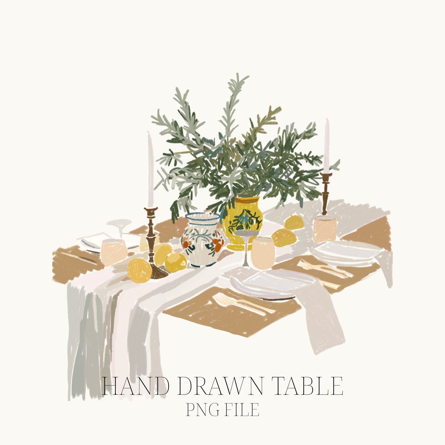 Hand Drawn Table PNG File