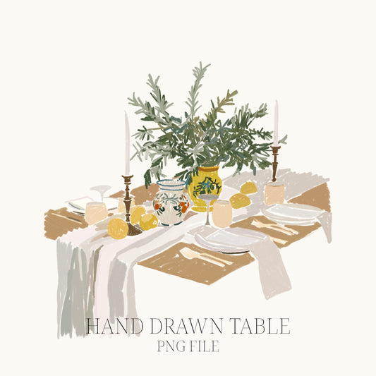 Hand Drawn Table PNG File