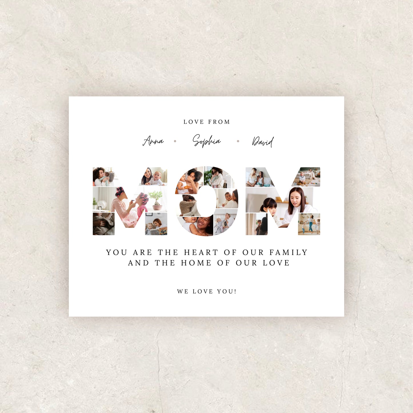 Customizable Mothers Day Photo Collage Poster | Canva Template