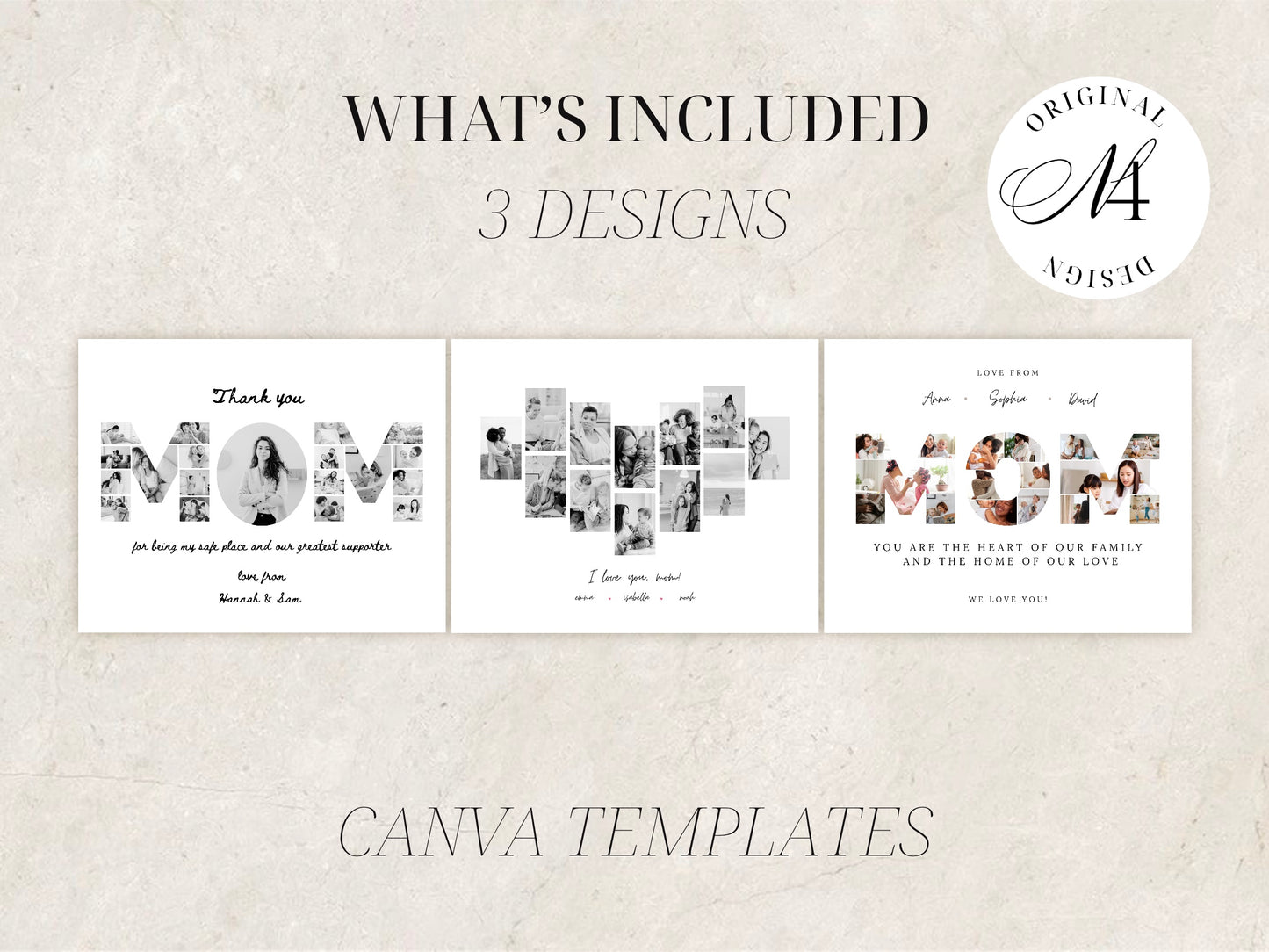 Customizable Mothers Day Photo Collage Poster | Canva Template