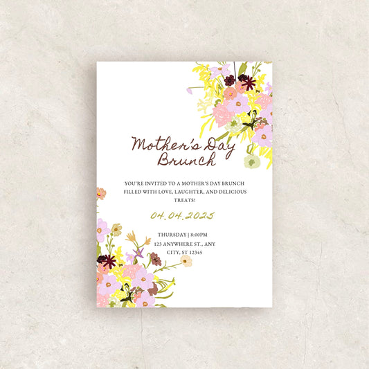 Mother’s Day Brunch Invitation | Hand Drawn Canva Template