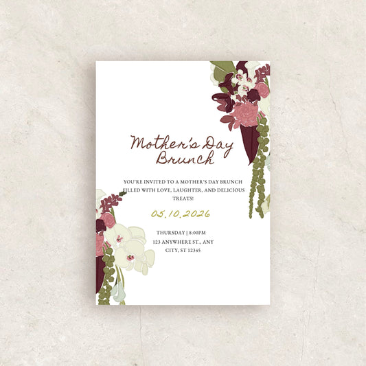 Mother’s Day Brunch Invitation | Hand Drawn Canva Template