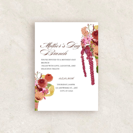 Mother’s Day Brunch Invitation | Hand Drawn Canva Template