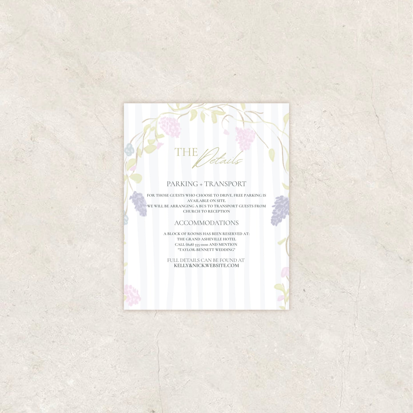Floral Garden Wedding Invitation Suite Canva Template