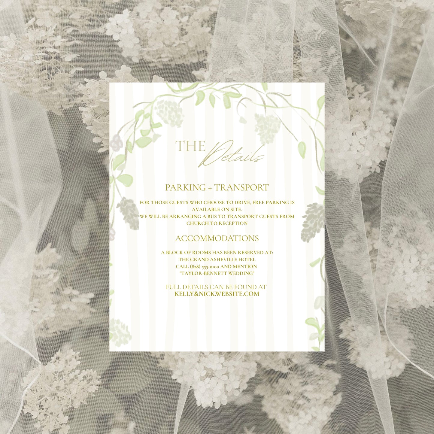 Floral Garden Wedding Invitation Suite Canva Template