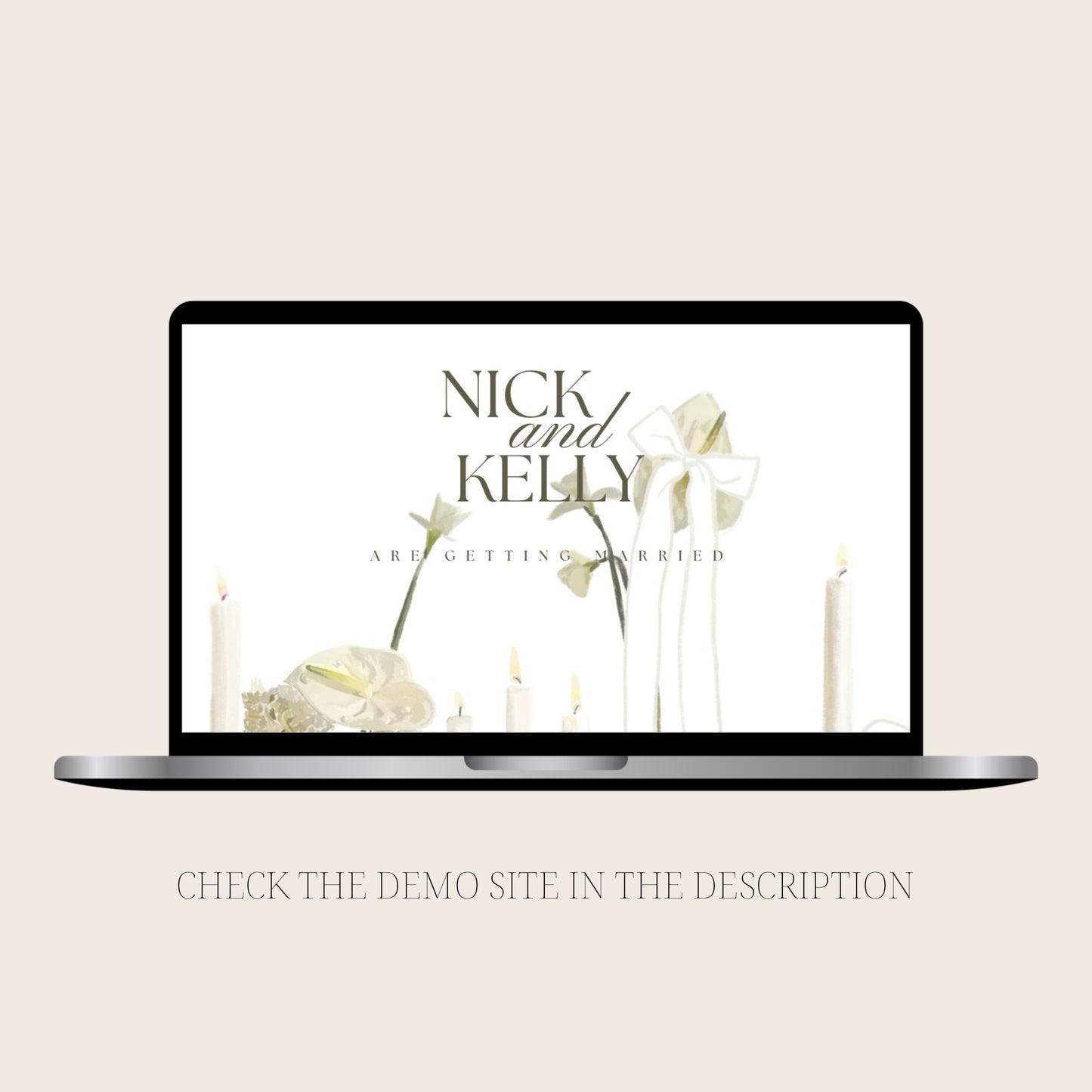 Pearls & Pears Canva Wedding Website Template | Digital Wedding Invitation (Kopie)