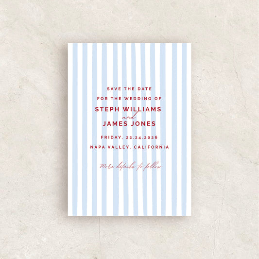 Striped Save The Date Template