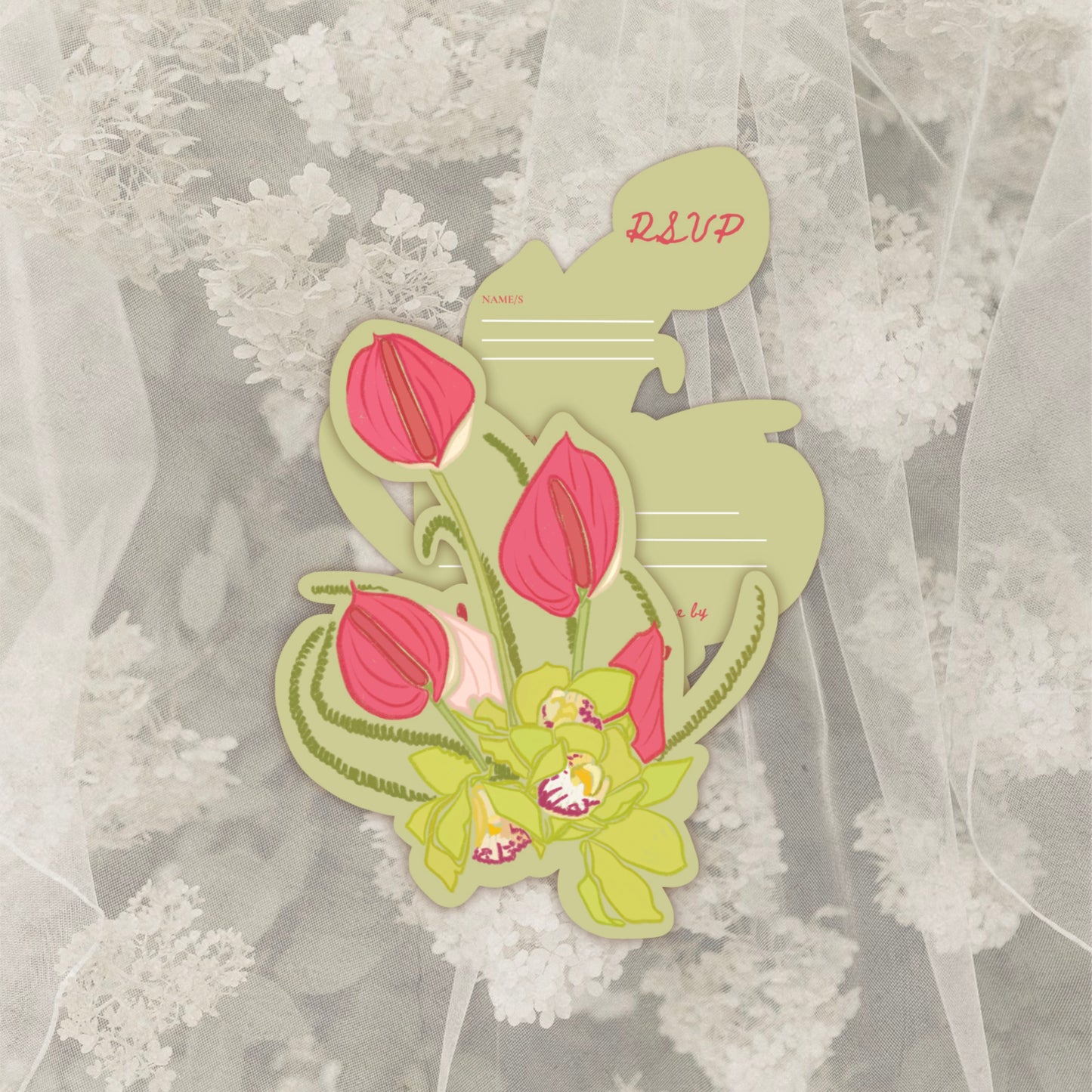 Floral Wedding Invitation Suite Canva Template