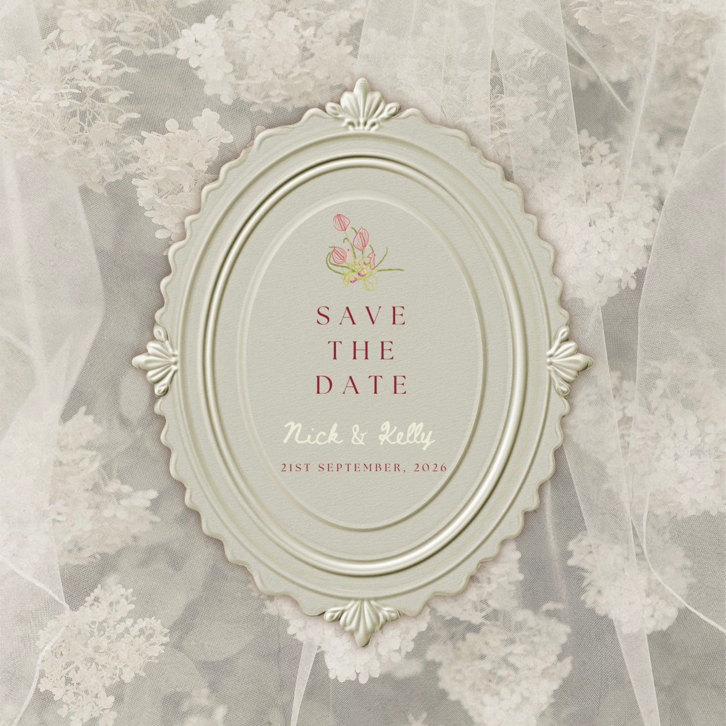 Floral Wedding Invitation Suite Canva Template