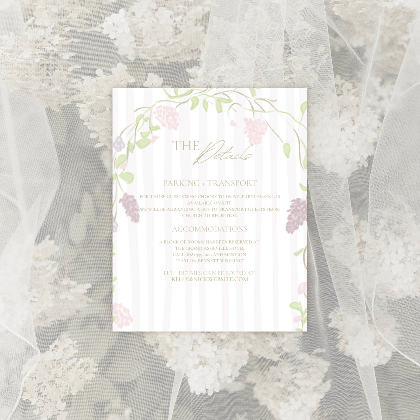 Floral Wedding Invitation Suite Canva Template
