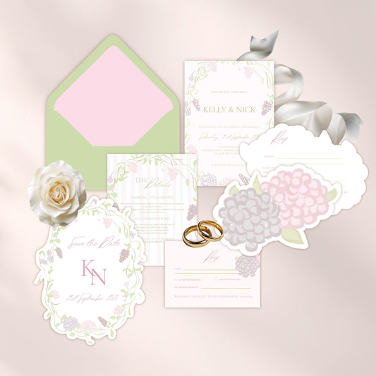 Floral Wedding Invitation Suite Canva Template