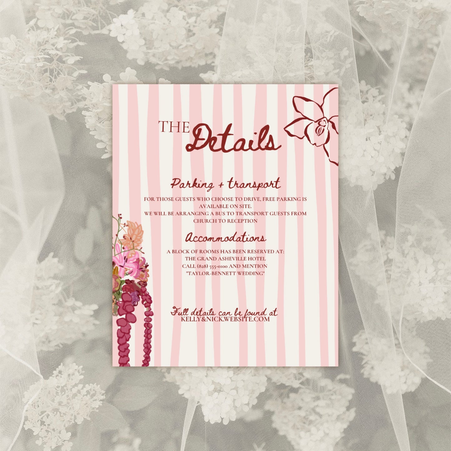 Floral Wedding Invitation Suite Canva Template