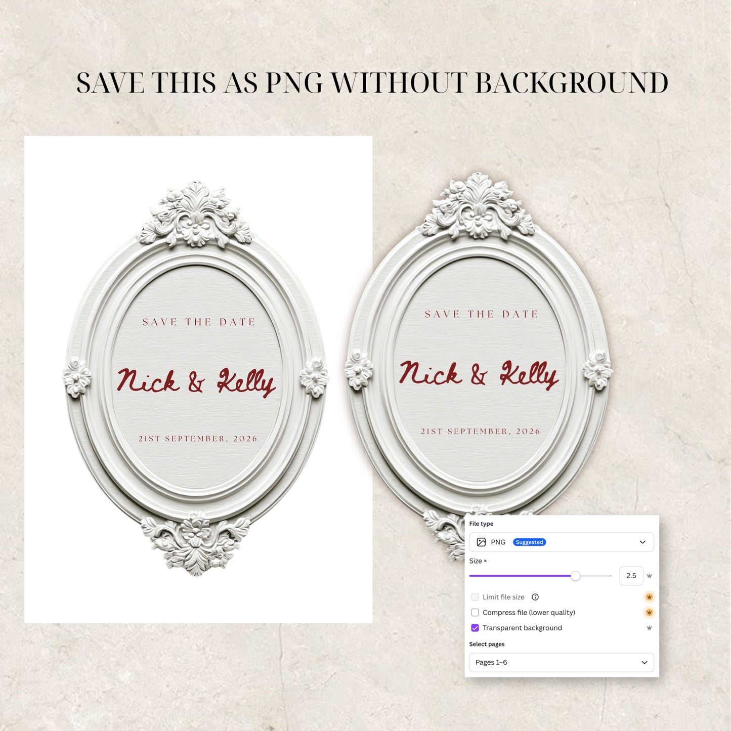Floral Wedding Invitation Suite Canva Template