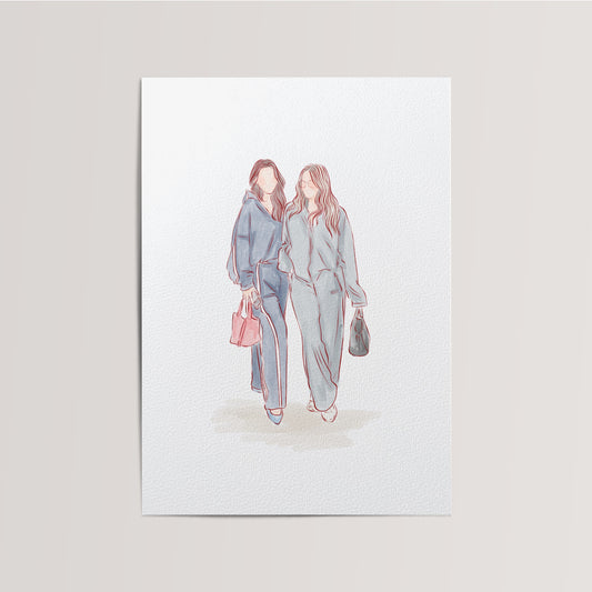 Watercolor Line Illustration From Photo