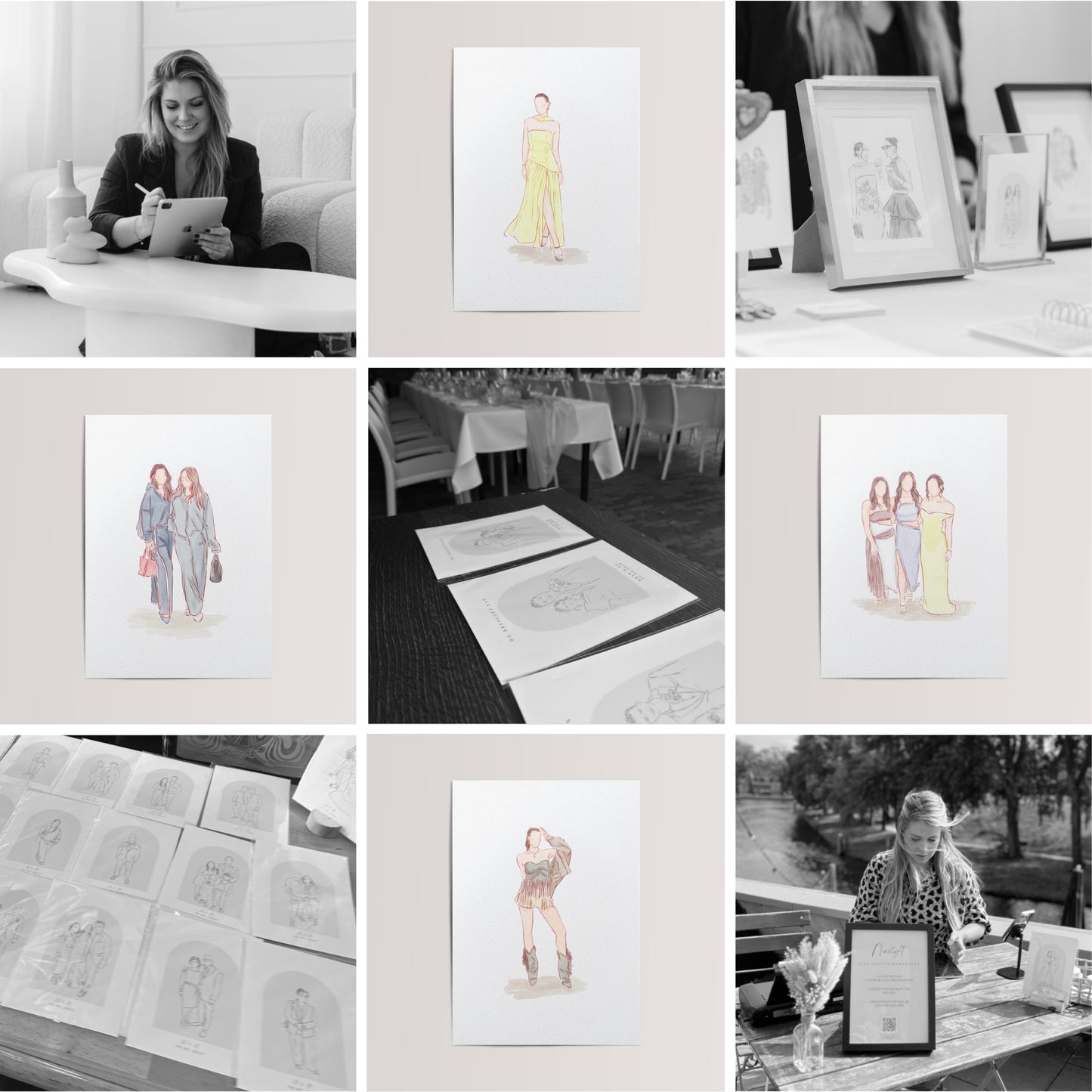Aanbetaling Live Wedding / Event Illustrations